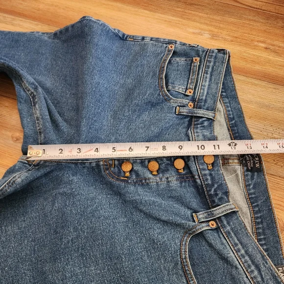 J. Crew Jeans Womens 32P Blue Mid-Rise Flare Crop NEW - Picture 7 of 9